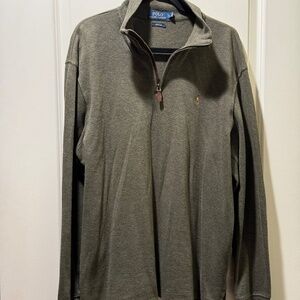 Polo Ralph Lauren Men's Estate-Rib Cotton Quarter-Zip Pullover Size LARGE